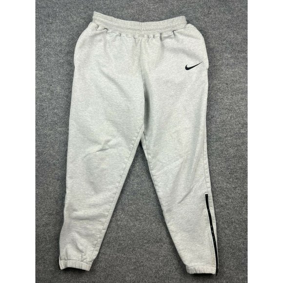 Nike | Pants | Vintage Nike Jogger Sweatpants Gray Mens Large Zip Ankles  Pockets Drawstrings | Poshmark